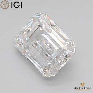 Diamante cultivado en laboratorio CVD con corte esmeralda de 4.51 quilates, color E, claridad VVS1, con certificado IGI, para una colección de joyas única. - Product Image 5