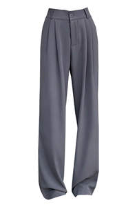 Pantalon de jogging taille haute pour femme, nouvelle mode, couleur unie, coupe droite ample, décontracté, long, pour l'hiver, vente en gros OEM - Product Image 3