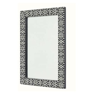 Miroir décoratif en verre avec cadre en os incrusté et forme arche rayonnante, idéal pour la décoration murale du salon et de la chambre - Vente chaude - Product Image 2