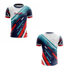 Camiseta deportiva estampada fácil de usar, ropa deportiva personalizada con diseño de bordado, camiseta deportiva estampada de manga corta para hombre - Product Image 3