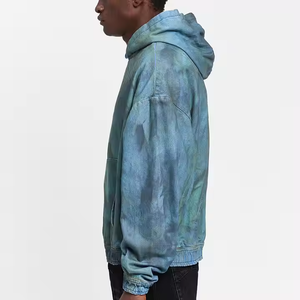 Sweat-shirt à capuche personnalisé pour homme, en coton molletonné 450 g/m², effet délavé, coupe oversize, style streetwear, fournisseur en gros - Product Image 3