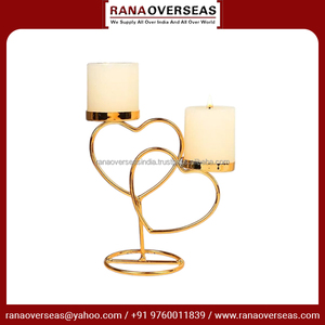<b>Heart</b> Design Metal Candle Stand Premium Table <b>Top</b> Accent Ideal for Parties and Special Events Available in Multiple Sizes - Product Image 3