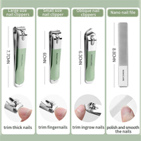 Kit de manucure et pédicure professionnel léger et réutilisable en acier inoxydable de qualité supérieure, 12 pièces, coupe-ongles 4-en-1