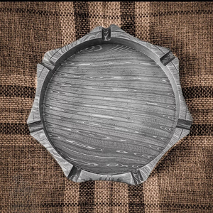 Cendrier en acier Damas 100% qualité supérieure, fait main, motif décoratif, robuste, pour cigarettes et cigares, idéal pour la maison, le salon ou le bureau - Product Image 1