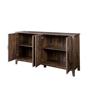 Credenza a 4 Ante Indipendente con 4 Ripiani Aperti per Ingresso, Soggiorno o Ufficio - Product Image 5