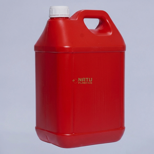 Bidon en plastique de qualité alimentaire 10L (un gallon) pour eau ou huile, carré ou rond, type jerrycan, facile à transporter, avec poignée - Product Image 1