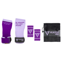 Juego de empuñaduras de mano CrossFit con logotipo personalizado con muñequeras, bandas para el sudor, entrenamiento cruzado funcional, tiza, mano, Calleras, servicios OEM ODM