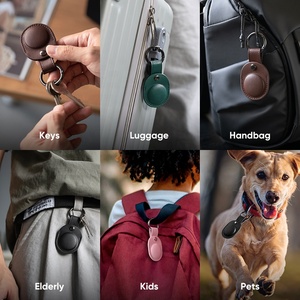 TILONSTAR TA102 Nuevos artículos antipérdida Cubierta Metal Loop Llavero Anillo Funda protectora de cuero para Airtag Holder - Product Image 5