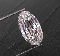 Diamante Premium de Corte Ovalado Escalonado Cultivado en Laboratorio, Certificado IGI, DEF VVS VS CVD, Piedra Suelta Sparkledge Creation Modelo 014 para Joyería Fina