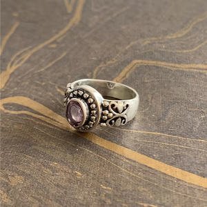 Wholesale Vintage 925 Sterling <b>Silver</b> <b>Amethyst</b> <b>Ring</b> Hypoallergenic Elegant Designer Statement Jewelry For Engagement - Product Image 2