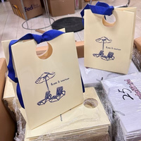 Sac en papier noir de luxe personnalisé avec logo de marque imprimé, pour bijoux, cosmétiques, chaussures, vêtements, emballage cadeau, sac de shopping avec poignée