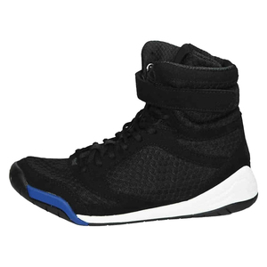Chaussures de boxe montantes respirantes en cuir à scratch pour adultes unisexes – Équipement d'entraînement personnalisable de qualité supérieure - Product Image 2