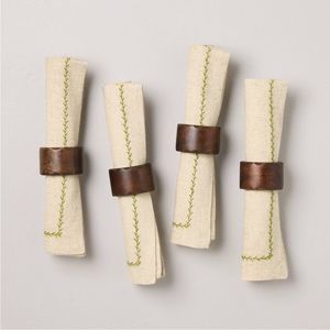 Decorative <b>Round</b> Wooden Napkin Ring For <b>Cloth</b> Napkins Vintage Inspired Dining Arrangement Home Entertaining - Product Image 4