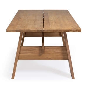 Mesa de Comedor Rectangular de Madera Maciza Ecológica y Duradera con Diseño Moderno de Mediados de Siglo para Uso en Restaurantes - Product Image 3