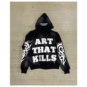 ชุดวอร์มผ้าฝ้ายแบบหนาเป็นมิตรกับสิ่งแวดล้อมสำหรับผู้ชาย ปรับแต่งได้ตามต้องการ กางเกงขายาวทรงบานและเสื้อฮู้ด ชุดลำลองสไตล์สตรีทแวร์สำหรับฤดูหนาว - Product Image 4