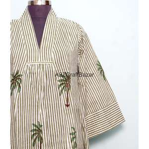 เดรสยาวทรงเอพิมพ์ลายดอกไม้สไตล์โบฮีเมียน แขนยาว ผ้าฝ้าย 100% สำหรับฤดูร้อน เป็นมิตรกับสิ่งแวดล้อม สไตล์ลำลองสำหรับผู้หญิง - Product Image 2