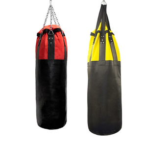 Sac de Frappe Lourd Premium pour Entraînement de Boxe et Kickboxing, Noir et Rouge, en PU Durable, Rembourré en Coton, avec Fermeture Éclair, pour Adultes, Vente en Gros - Product Image 3
