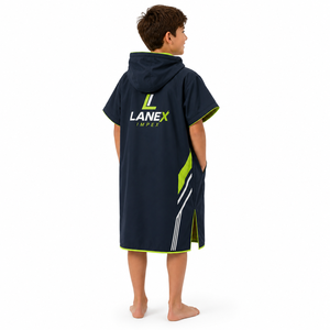 Custom Kids Hooded Swim Parka <b>Changing</b> <b>Robe</b> | Waterproof Windproof Quick Dry <b>Towel</b> Poncho Jacket for Swimming, Surfing & Beach - Product Image 4