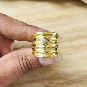 Latest High Demand Brass <b>Rings</b> Boho Band <b>Ring</b> For Women 18k Gold Plated <b>Chunky</b> Braided Wide Stackable <b>Rings</b> Wholesale/OEM/ODM - Product Image 3