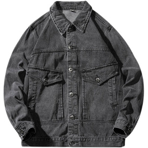 <b>Men</b> <b>Denim</b> <b>Jacket</b> Casual Streetwear Workwear Style Single Breasted Regular Fit Multiple Pocket Outerwear - Product Image 4