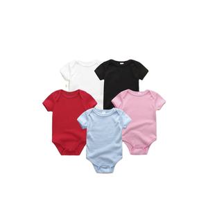 Newborn Cute Infant Baby Girl <b>Romper</b> <b>Knitted</b> Anti-Wrinkle Washable YKK Snap Button Closure Casual Summer Bamboo Spandex - Product Image 6