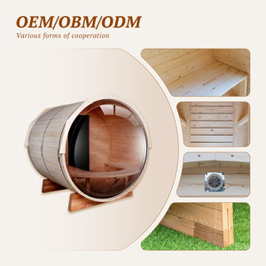 Sauna extérieur en bois préfabriqué grande capacité pour 4 personnes, maison écologique pour un excellent retour sur investissement, idéal pour <span class=keywords><strong>Airbnb</strong></span> et resorts, livraison directe - Product Image 5