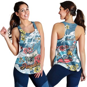 Women's Paradise Skull Floral Tank <b>Top</b> Scoop Neck Breathable Knitted Polyester Casual Style Digital Printing Embroidery - Product Image 1