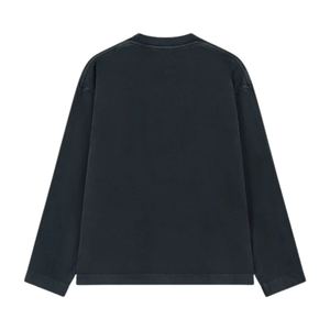 เสื้อยืดแขนยาวสีดำสำหรับผู้ชาย คอกลม ผ้าฝ้าย สไตล์ลำลอง แฟชั่นสตรีทแวร์ เนื้อผ้านุ่ม สไตล์วินเทจ - Product Image 4