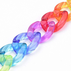 Eslabones de Cadena de Resina Epoxi Transparentes Grandes y Coloridos para Colgar en la Pared, para Proyectos Personalizados - Product Image 5