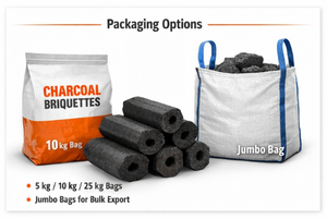 Briquetas de Carbón Vegetal Negro de Alta Cantidad de Carbono Fijo, 100% Aserrín de Madera |   Combustible para Barbacoa Industrial de Alto Valor Calorífico |   Exportación Directa de Fábrica - Product Image 3