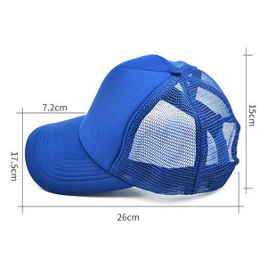 OEM Can Be Customized Print Embroidery logo Solid Color Foam Mesh <b>Hat</b> Breathable Sunscreen Baseball Cap Blank Trucker <b>Hat</b> - Product Image 4
