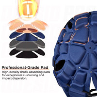 Casco de fútbol americano Soft Shell, casco de rugby 7v7, gorra de scrum, protector de cabeza acolchado para fútbol, protector de cabeza ajustable para jóvenes, niños y adultos
