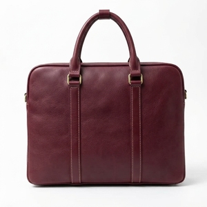 Porte-documents pour ordinateur portable en cuir véritable pour homme, 14 pouces, coque rigide, sac d'affaires artisanal, léger, rétro, sac d'ordinateur de bureau, vente en gros - Product Image 4