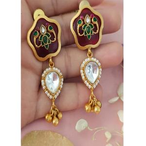 Pendientes de Moda con Moissanita Chapada en Oro de Alta Calidad, Elegantes para Mujer, Ideales para Bodas, Fiestas y Eventos Nocturnos - Product Image 1