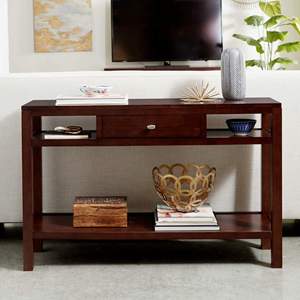 Table basse réglable en bois massif, design moderne vietnamien P.D.T KO33WC, couleur café, artisanale, pour salon - Product Image 3