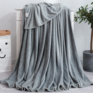 Wholesale Microfiber Throw <b>Blanket</b> Flannel Fleece Soft <b>Warm</b> <b>Blanket</b> Solid Color Machine Washable Factory Supply - Product Image 2