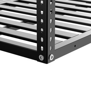 Scaffale da Garage Resistente 3x8 per Stoccaggio Sopra la Testa, 750 libbre, in Metallo Nero, Montaggio a Soffitto, Regolabile per Utensili - Product Image 5
