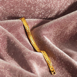 Pulsera de Cadena de Eslabones y Serpiente de Latón Chapado en Oro Micro de 14K, 18K, 24K para Hombre, Joyería de Moda al por Mayor - Product Image 6