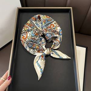 Adult Womens Spring Mulberry <b>Silk</b> <b>Square</b> <b>Scarf</b> Digital Print Breathable Elegant Geometric Neck Head Hair Wrap Daily Use Custom - Product Image 2