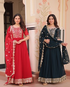 Colecciones de Salwar Kameez de estilo indio-pakistaní, tradicionales, de tela de georgette sintética, para bodas, para mujeres, con bordados. - Product Image 6