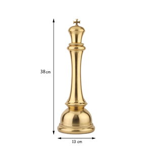 Sculpture de pièces d'échecs Roi et Reine Telover Enterprises (en métal) - Décoration élégante pour salon, bureau et bibliothèque - Product Image 2