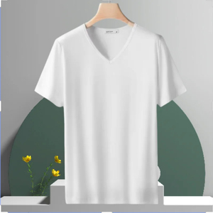 เสื้อยืดคอกลมแขนสั้นผู้ชายปี 2025 ทรงปกติ ระบายอากาศได้ดี ไซส์ใหญ่ ผ้าฝ้ายแท้ 100% เป็นมิตรกับสิ่งแวดล้อม เหมาะสำหรับฤดูร้อน สีพื้น - Product Image 2