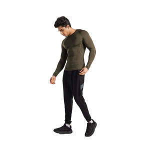 Camiseta Deportiva de Compresión con Mangas Raglán Completas para Hombre, Ajustada al Cuerpo, para Gimnasio, Entrenamiento, Running, Absorbe el Sudor, para Fitness - Product Image 3