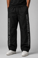 Pantalon de jogging coupe droite ample pour homme, taille mi-haute, en nylon respirant à séchage rapide, coupe-vent, avec taille élastique et design détachable, idéal pour l'été