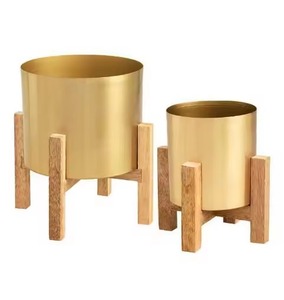 Metal Flower <b>Pot</b> with Clean Edges for Elegant Home Styling Metal Planter for Balcony and Window Garden Display - Product Image 4