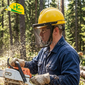 Casco de Seguridad HC Safety H801 con Ranuras, 6 Puntos de Suspensión, Protector Facial, Resistente a Impactos, para Construcción e Industria - Product Image 3