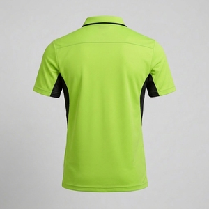 เสื้อเชิ้ตแขนสั้นผู้ชายผ้าปิเก้คอตตอน 100% ระบายอากาศ แห้งเร็ว สีพื้นเรียบ ติดกระดุม  แบบทางการ ปรับแต่งได้ เหมาะสำหรับกอล์ฟและกีฬา - Product Image 3