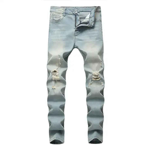 Pantalones Vaqueros de Mezclilla para Hombre, Diseño Moderno, Calidad Premium, 100% Algodón, Transpirables, Ligeros, Corte Recto, Estilo Casual Urbano, Precio Económico 2025 - Product Image 2