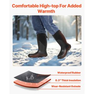 Bottes en caoutchouc imperméables et antidérapantes pour hommes, bottes de protection pour le jardinage et la chasse, bottes isolées pour la boue - Product Image 4