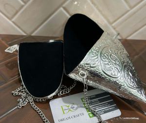 Bolsos de fiesta de Metal hechos a mano en relieve diseño Vintage elegante bolso de mano de diseñador para mujer con cadenas desmontables bolso de mano - Product Image 3